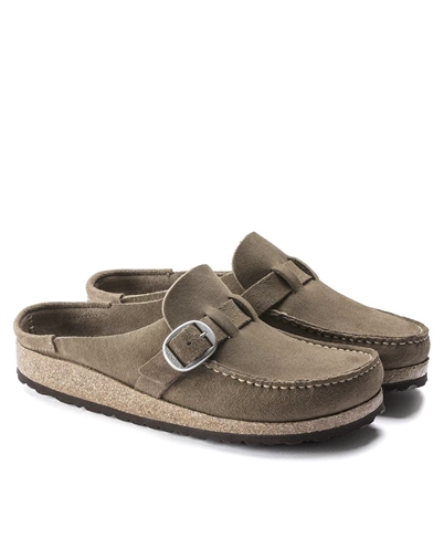 Birkenstock - Buckley Suede Leather Sandal - Gray Taupe